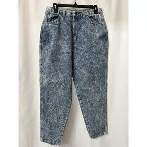 Chic Vintage Acid Wash High-Waisted Jeans 32" Waist Size 16 Petite